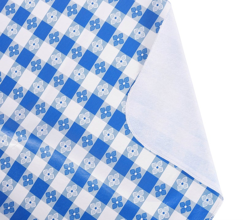 Yourtablecloth Checkered Vinyl Tablecloth with Flannel Backing for Restaurants, Picnics, Bistros, Indoor and Outdoor Dining (Red and White, 52X70 Rectangle/Oblong) - Image 4